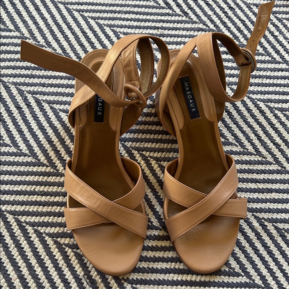 Margaux The City Sandal in Rose Nappa